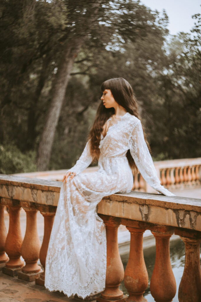 Outdoor photoshoot with a model