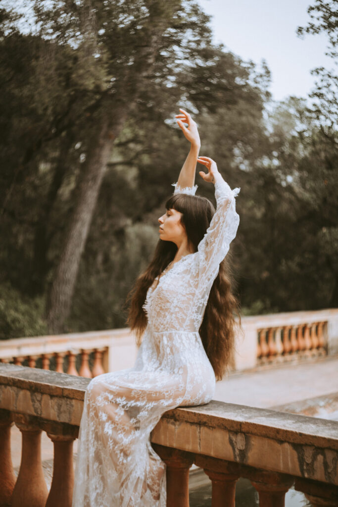 Outdoor photoshoot with a model