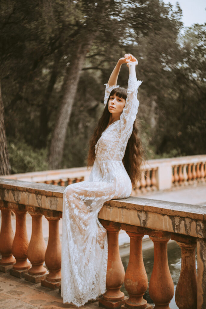 Outdoor photoshoot with a model