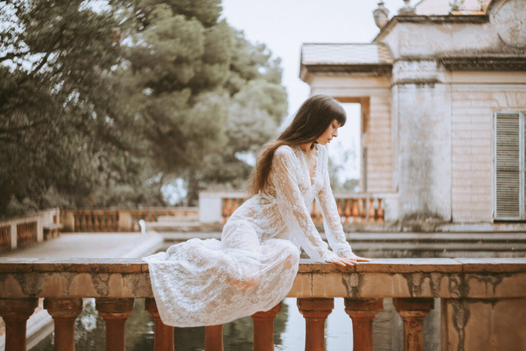 Outdoor photoshoot with a model