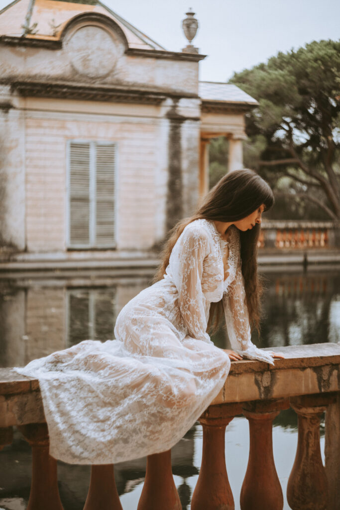 Outdoor photoshoot with a model