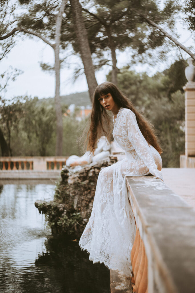 Outdoor photoshoot with a model