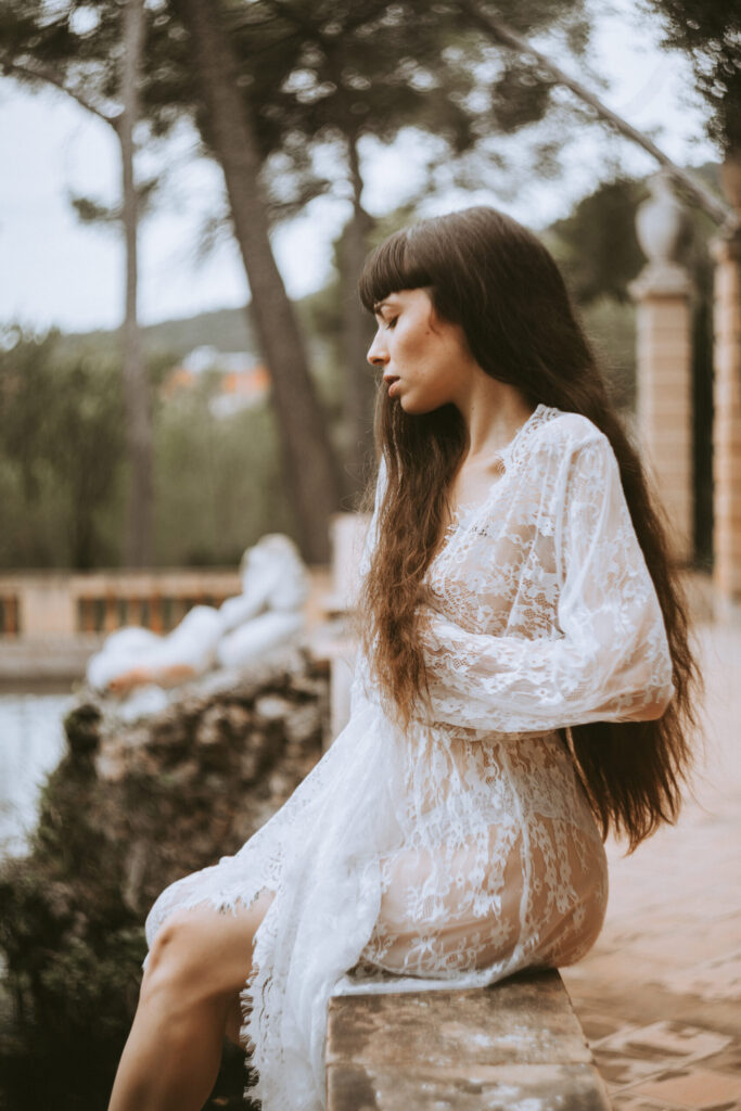 Outdoor photoshoot with a model