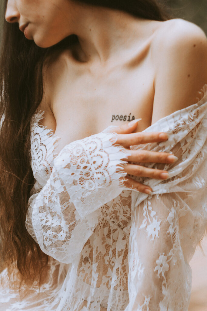 Outdoor photoshoot with a model