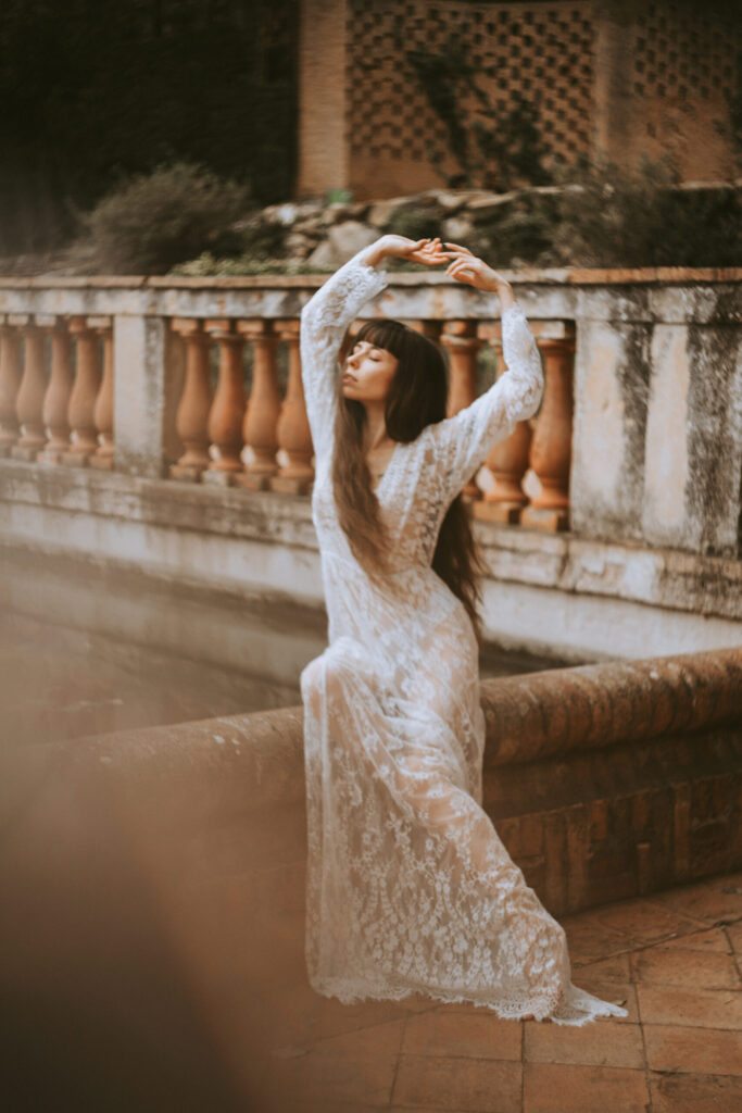 Outdoor photoshoot with a model