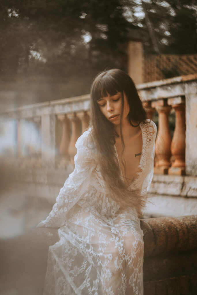 Outdoor photoshoot with a model