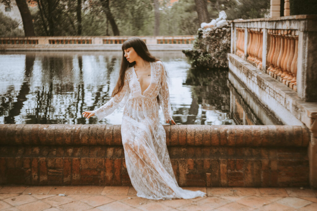 Outdoor photoshoot with a model