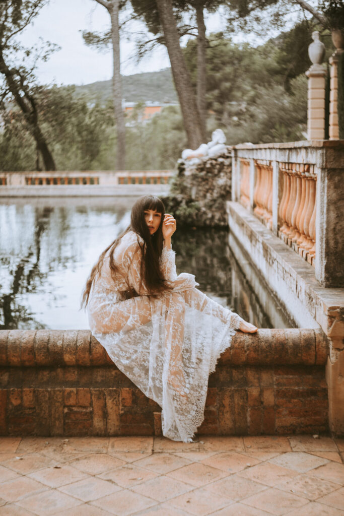 Outdoor photoshoot with a model