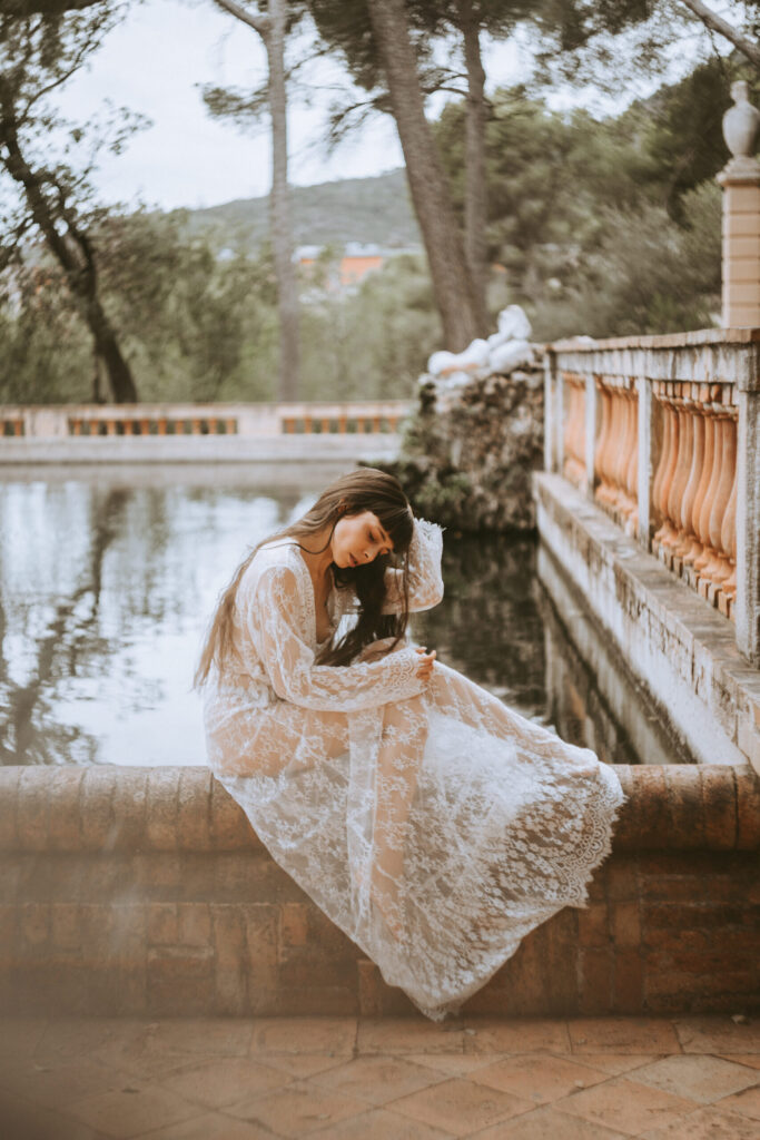 Outdoor photoshoot with a model