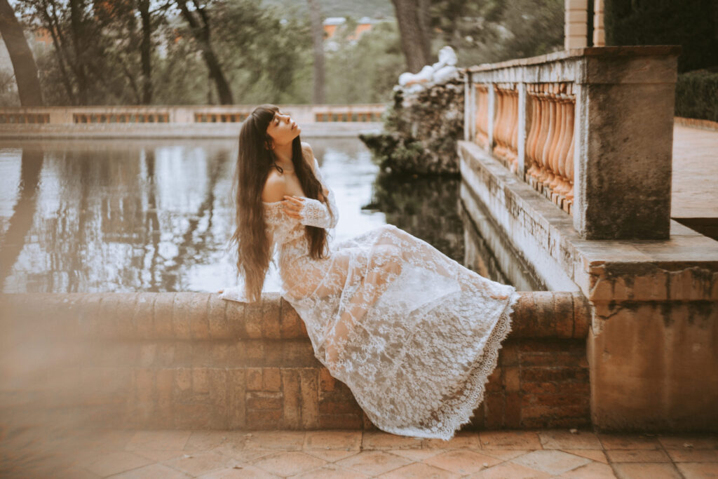 Outdoor photoshoot with a model