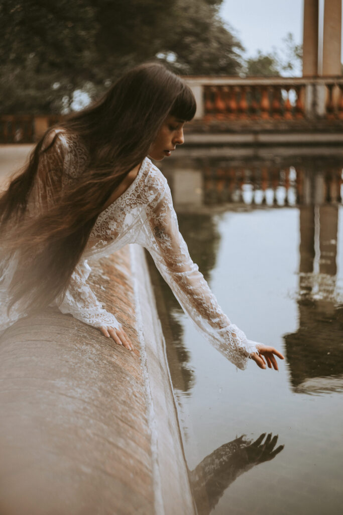 Outdoor photoshoot with a model