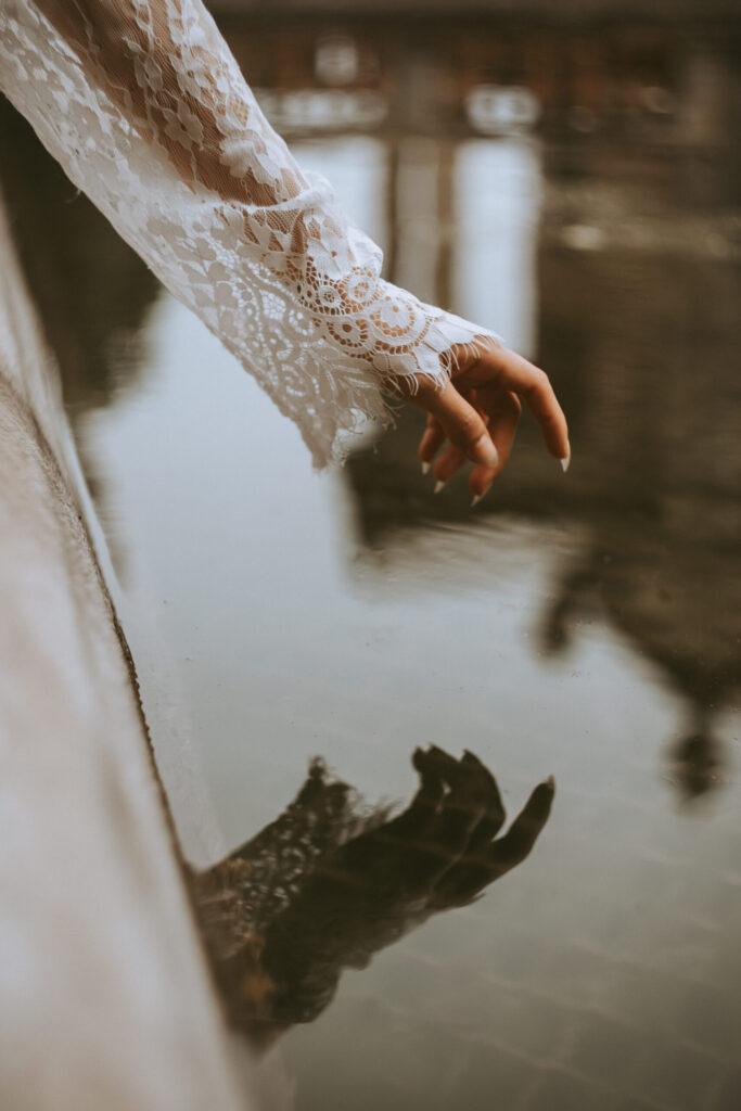 Outdoor photoshoot with a model