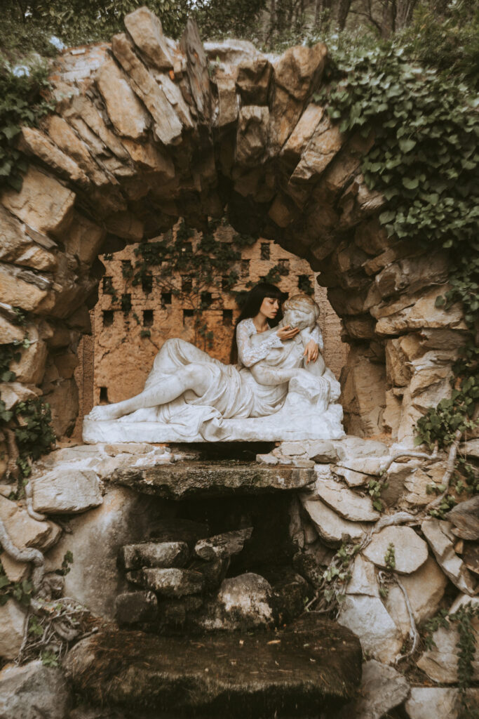 Outdoor photoshoot with a model