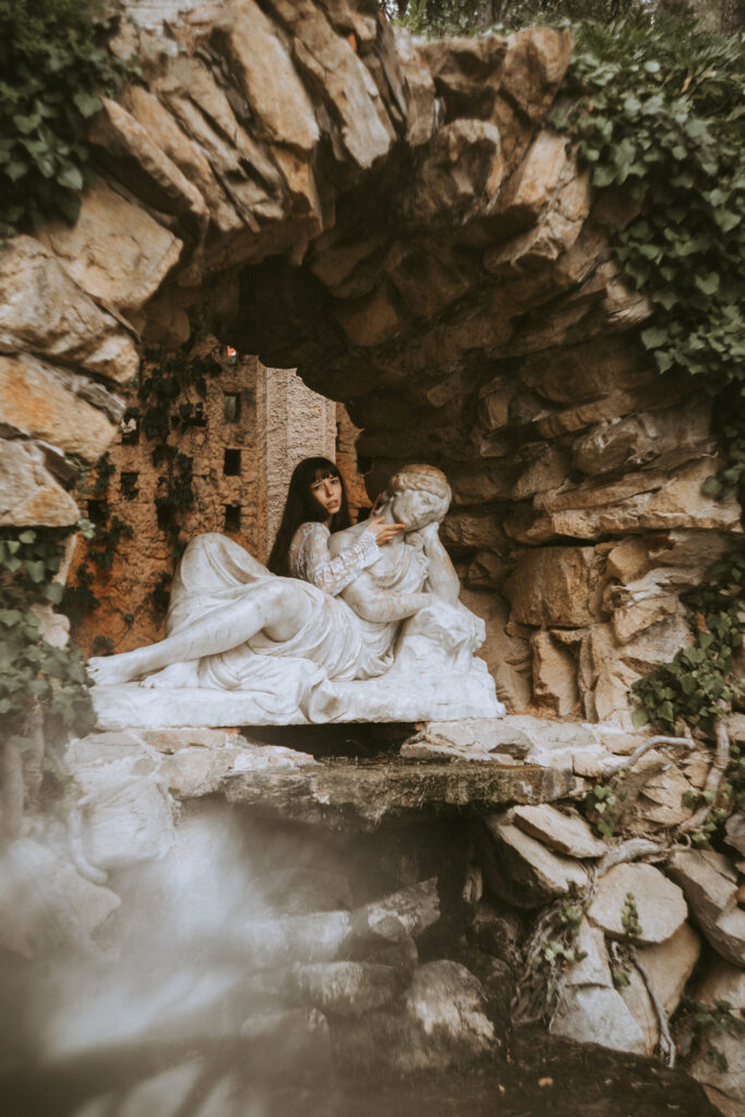 Outdoor photoshoot with a model