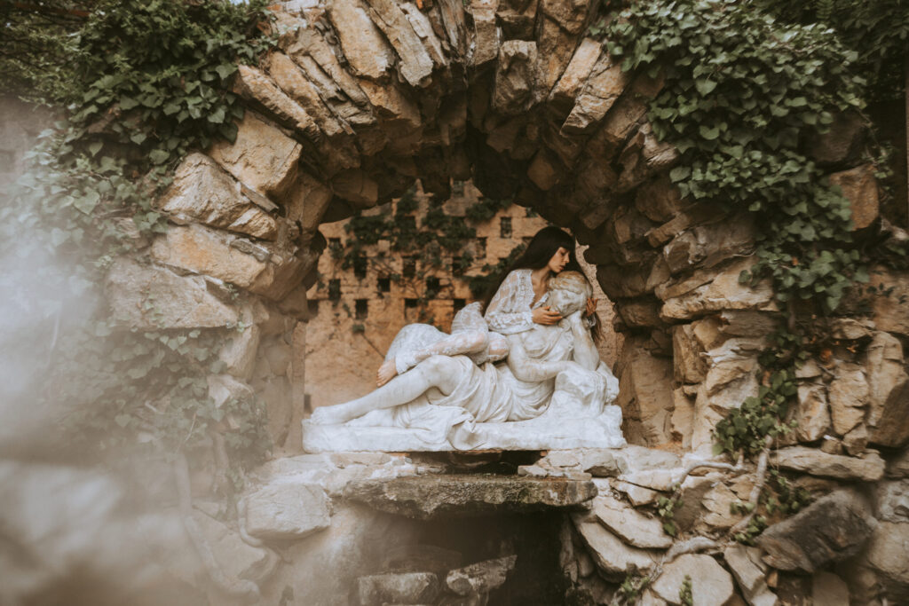 Outdoor photoshoot with a model