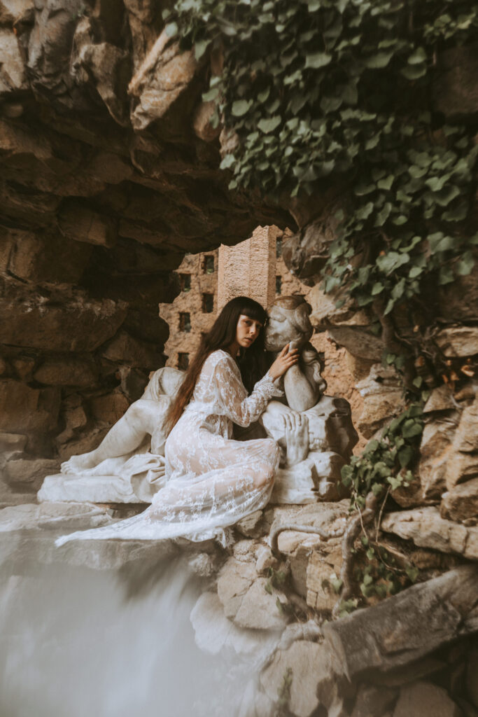 Outdoor photoshoot with a model