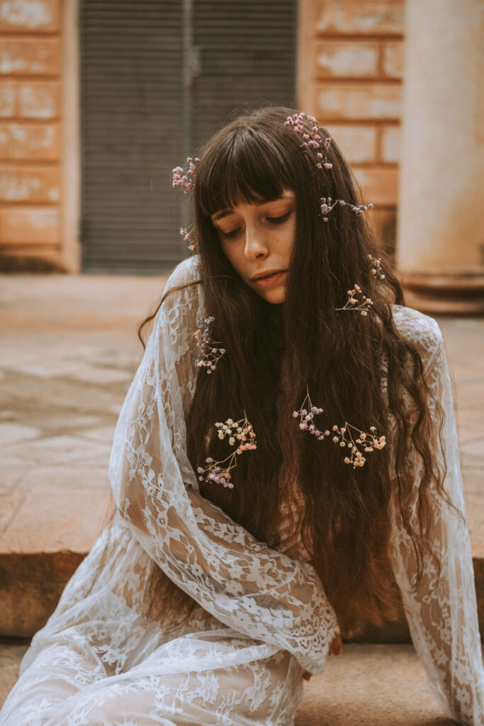 Outdoor photoshoot with a model