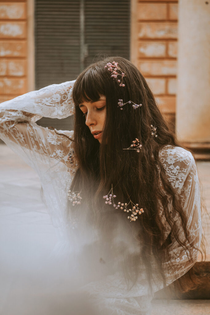 Outdoor photoshoot with a model