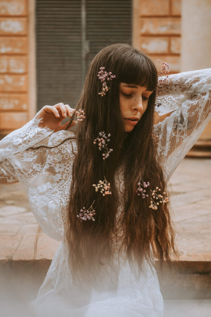 Outdoor photoshoot with a model