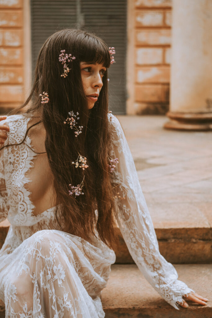 Outdoor photoshoot with a model