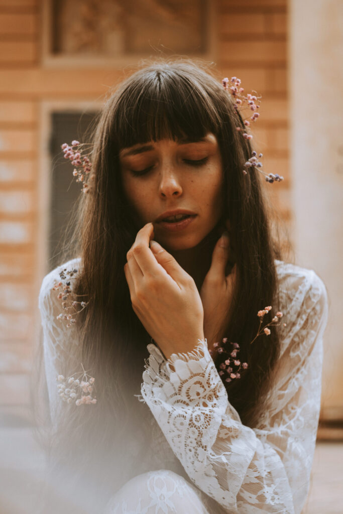 Outdoor photoshoot with a model