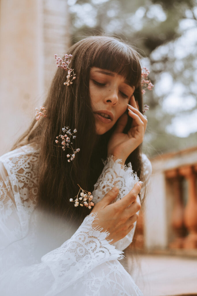 Outdoor photoshoot with a model