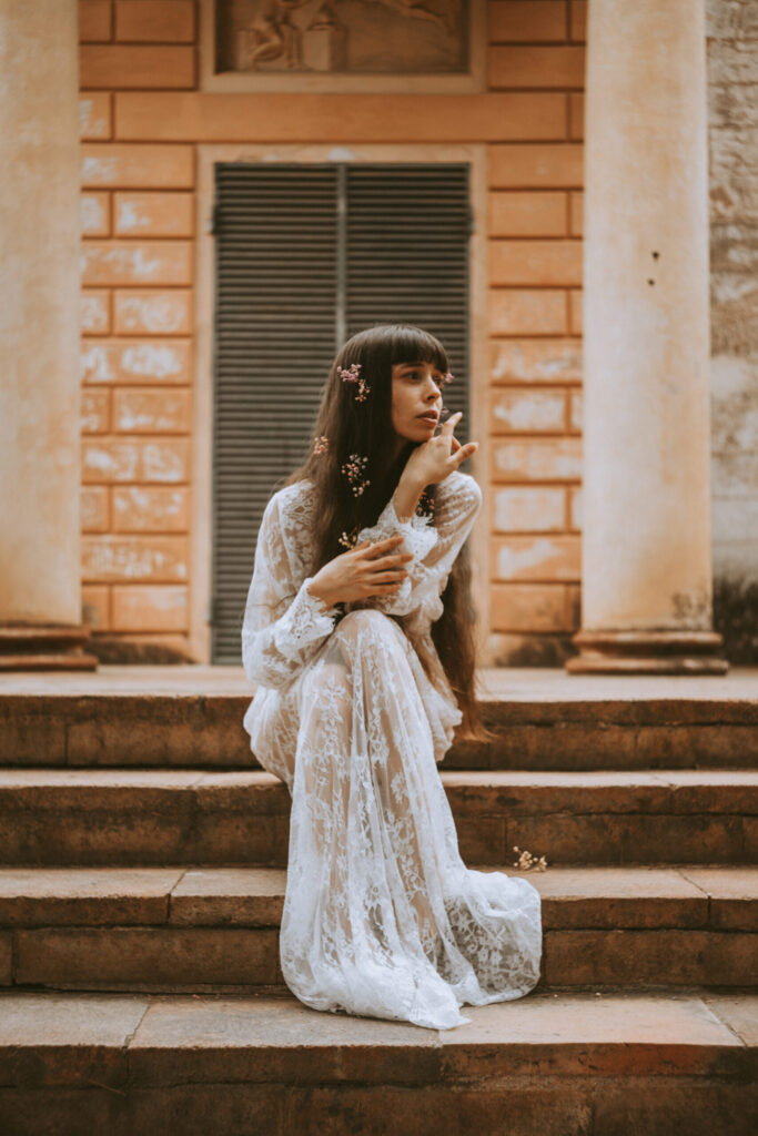 Outdoor photoshoot with a model