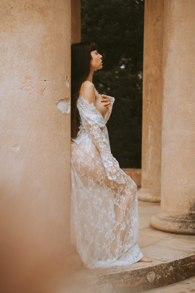 Outdoor photoshoot with a model