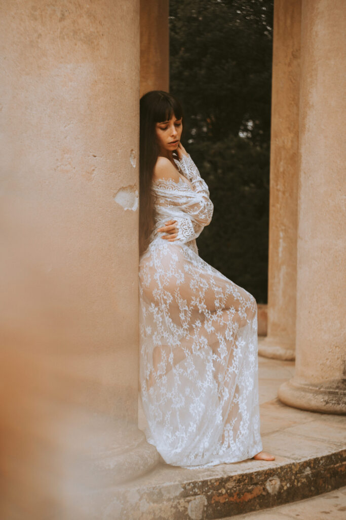 Outdoor photoshoot with a model