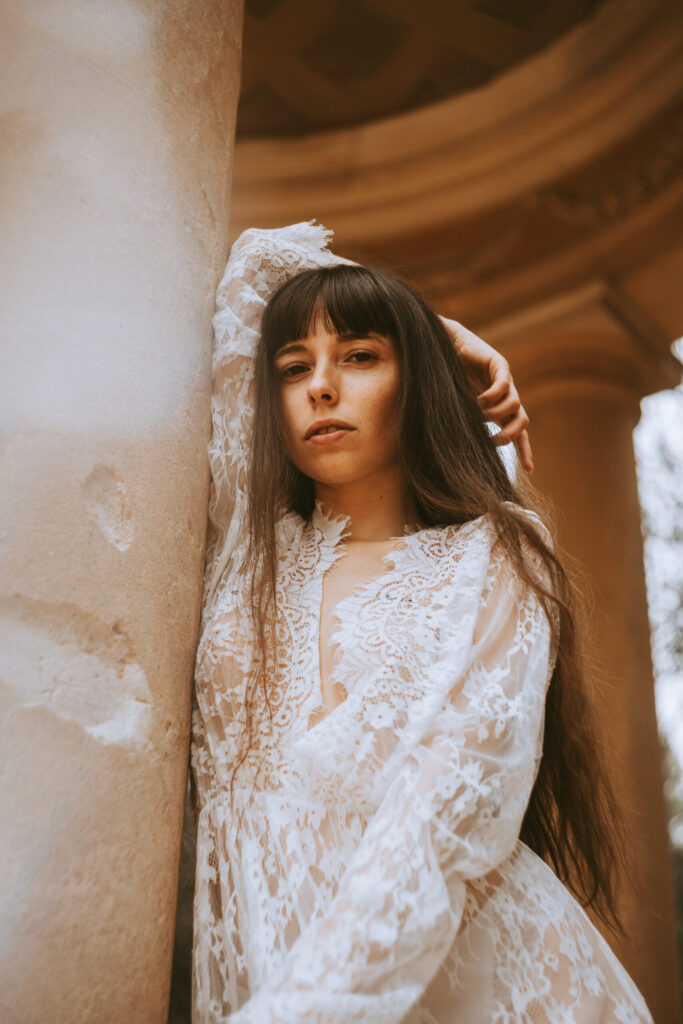 Outdoor photoshoot with a model