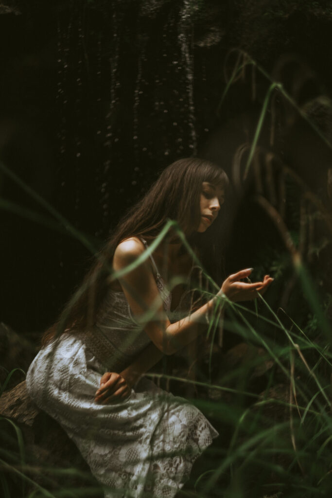 Outdoor photoshoot with a model