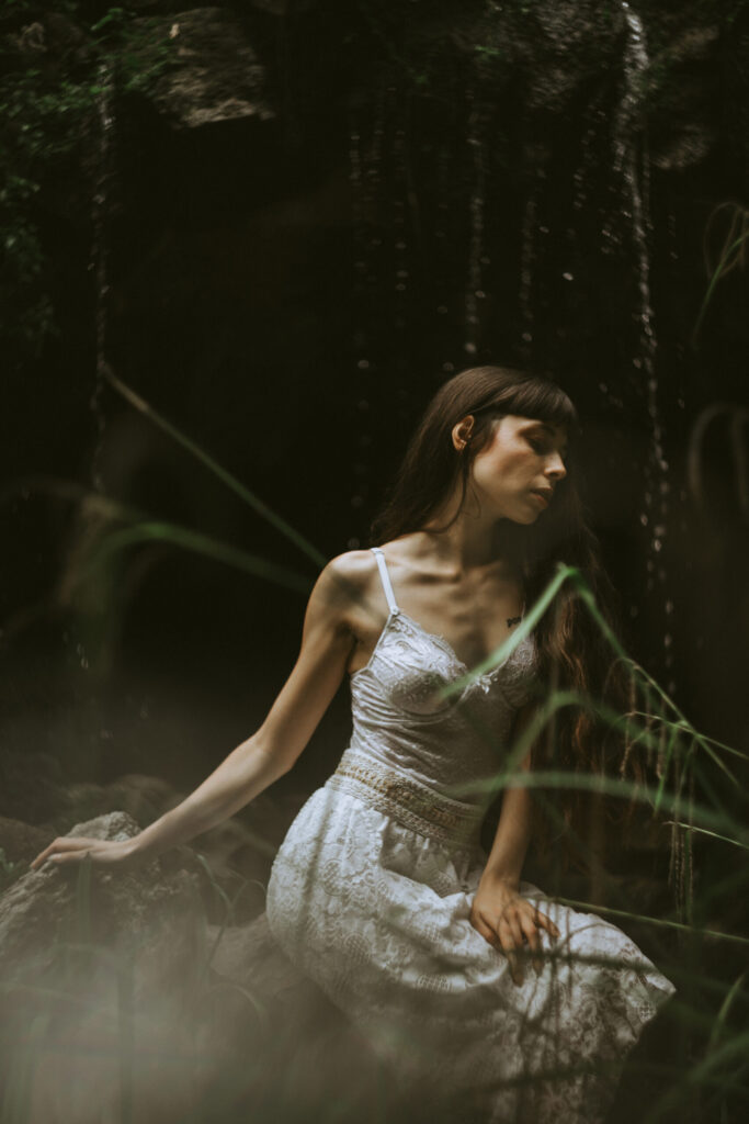 Outdoor photoshoot with a model