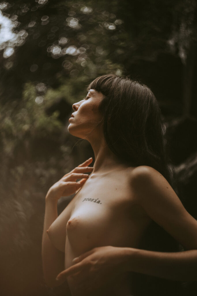 Outdoor photoshoot with a model