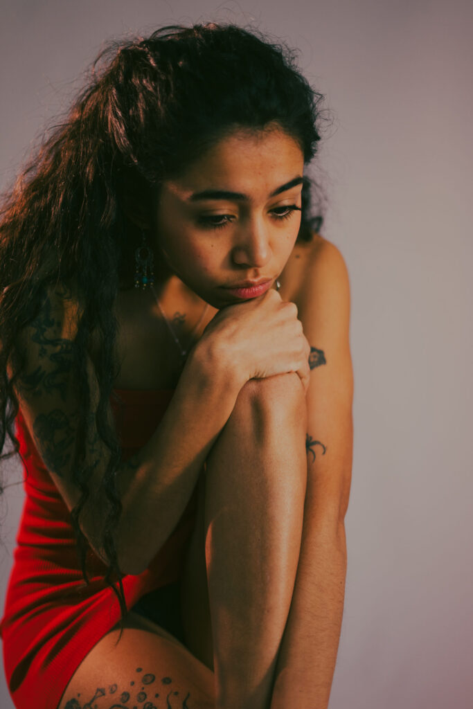 Lingerie photo session in studio
