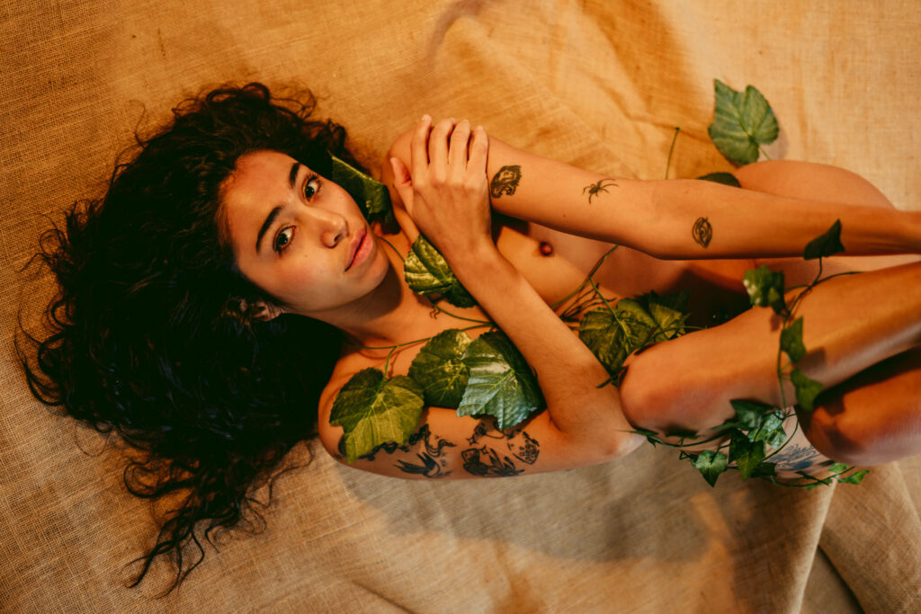 Lingerie photo session in studio