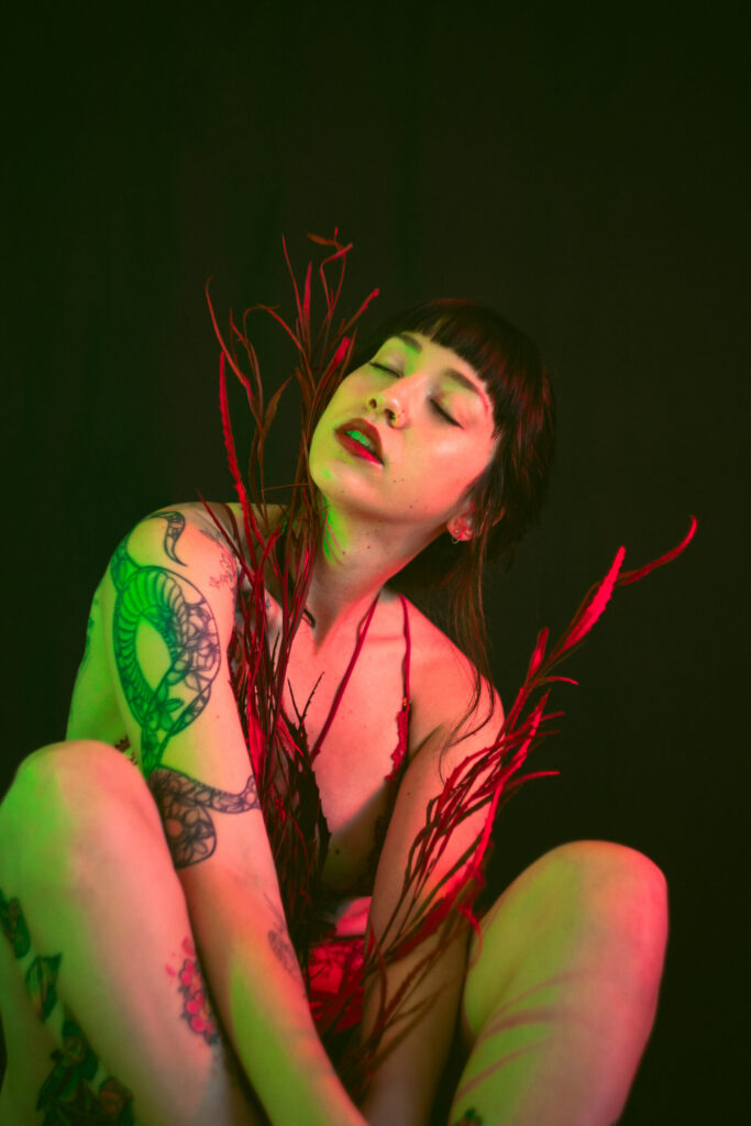 Lingerie photo session in studio