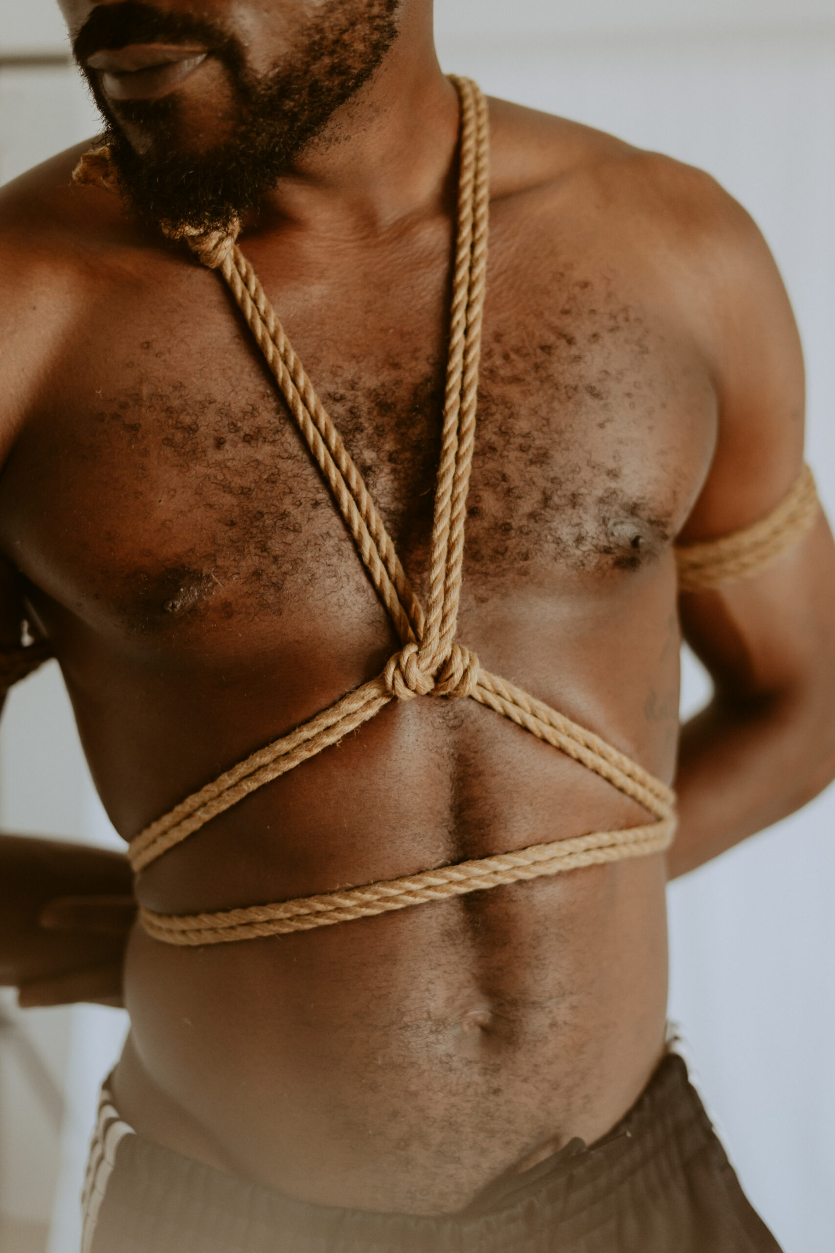 Intimate shibari session