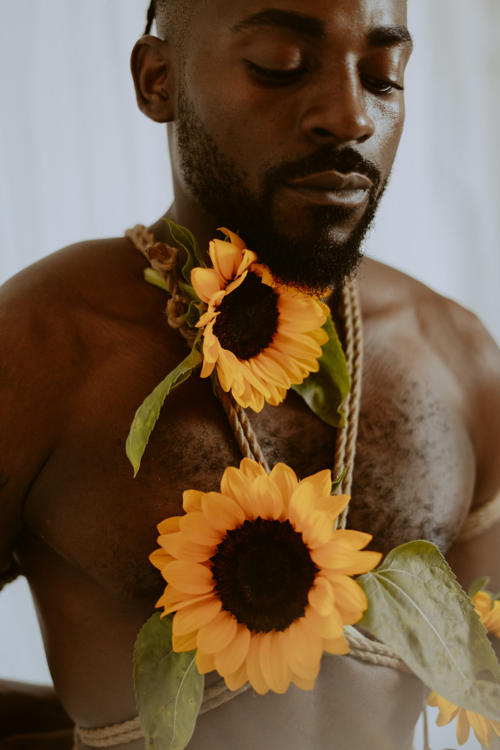 Intimate shibari session