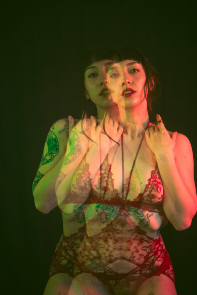 Lingerie photo session in studio