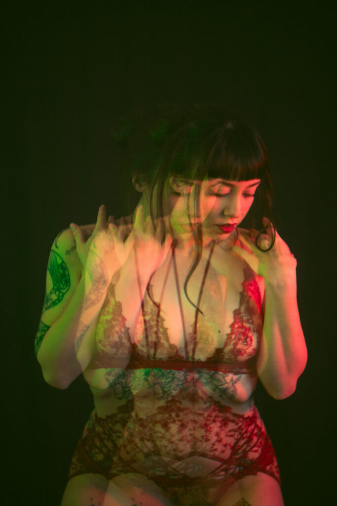 Lingerie photo session in studio