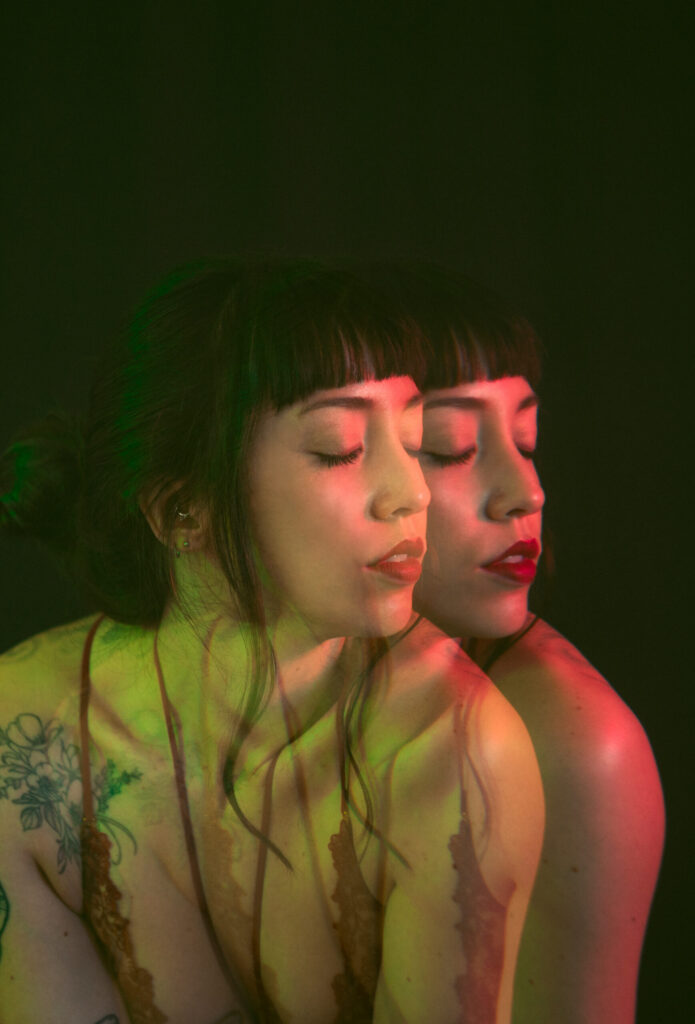 Lingerie photo session in studio