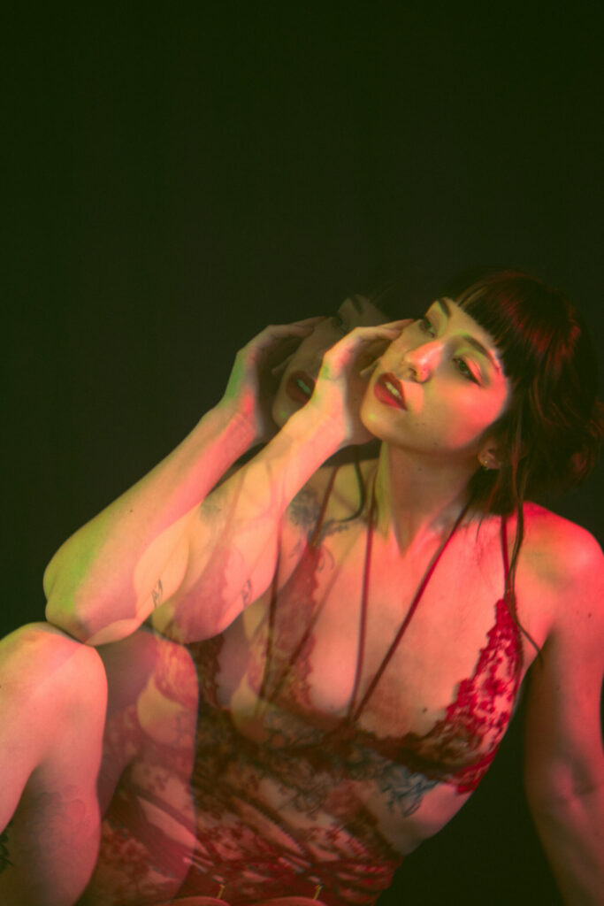 Lingerie photo session in studio