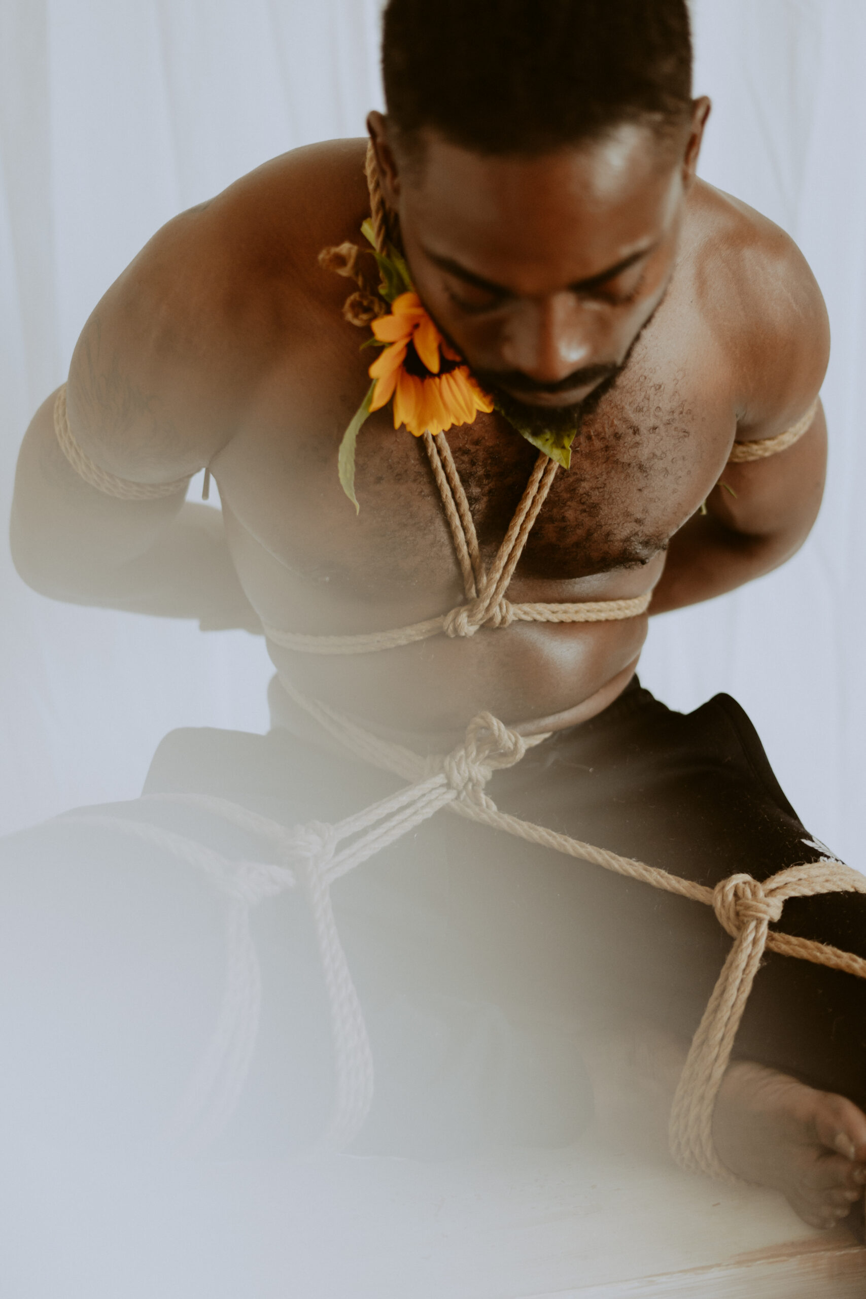 Intimate shibari session