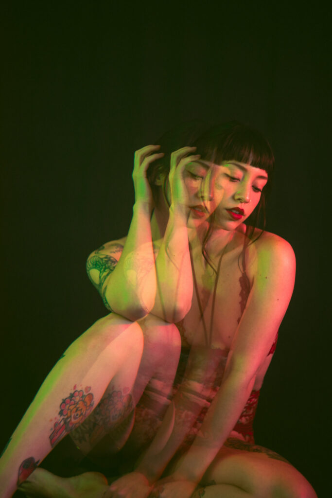 Lingerie photo session in studio