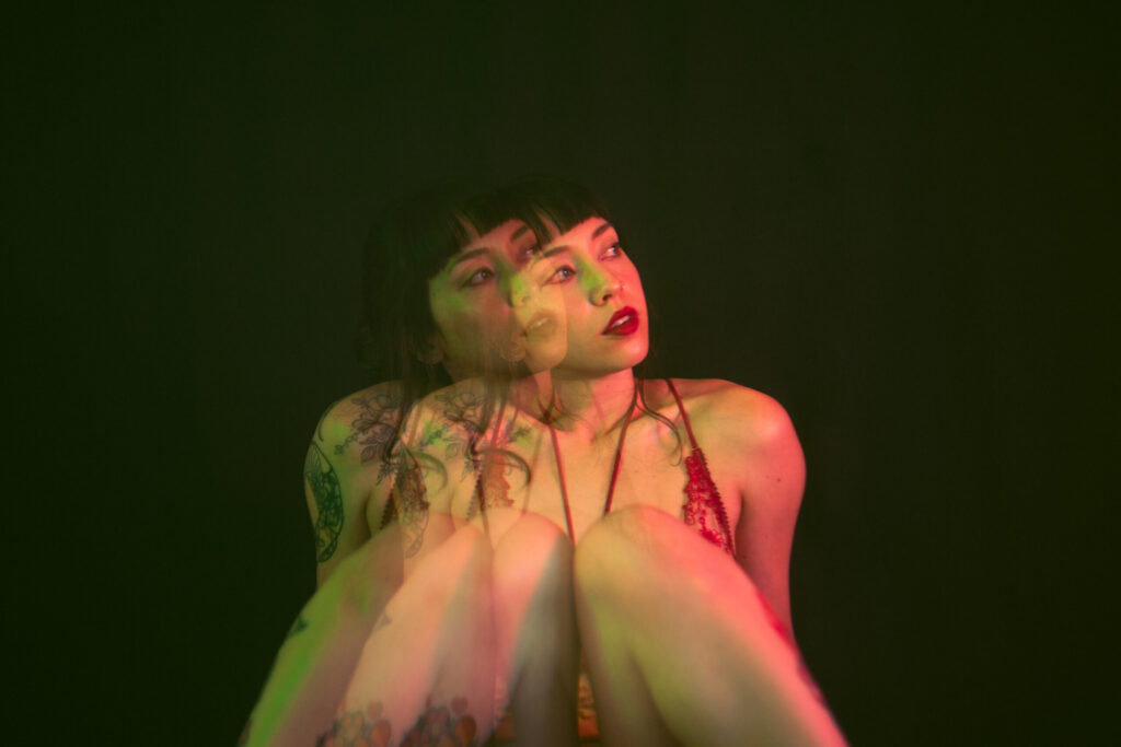 Lingerie photo session in studio