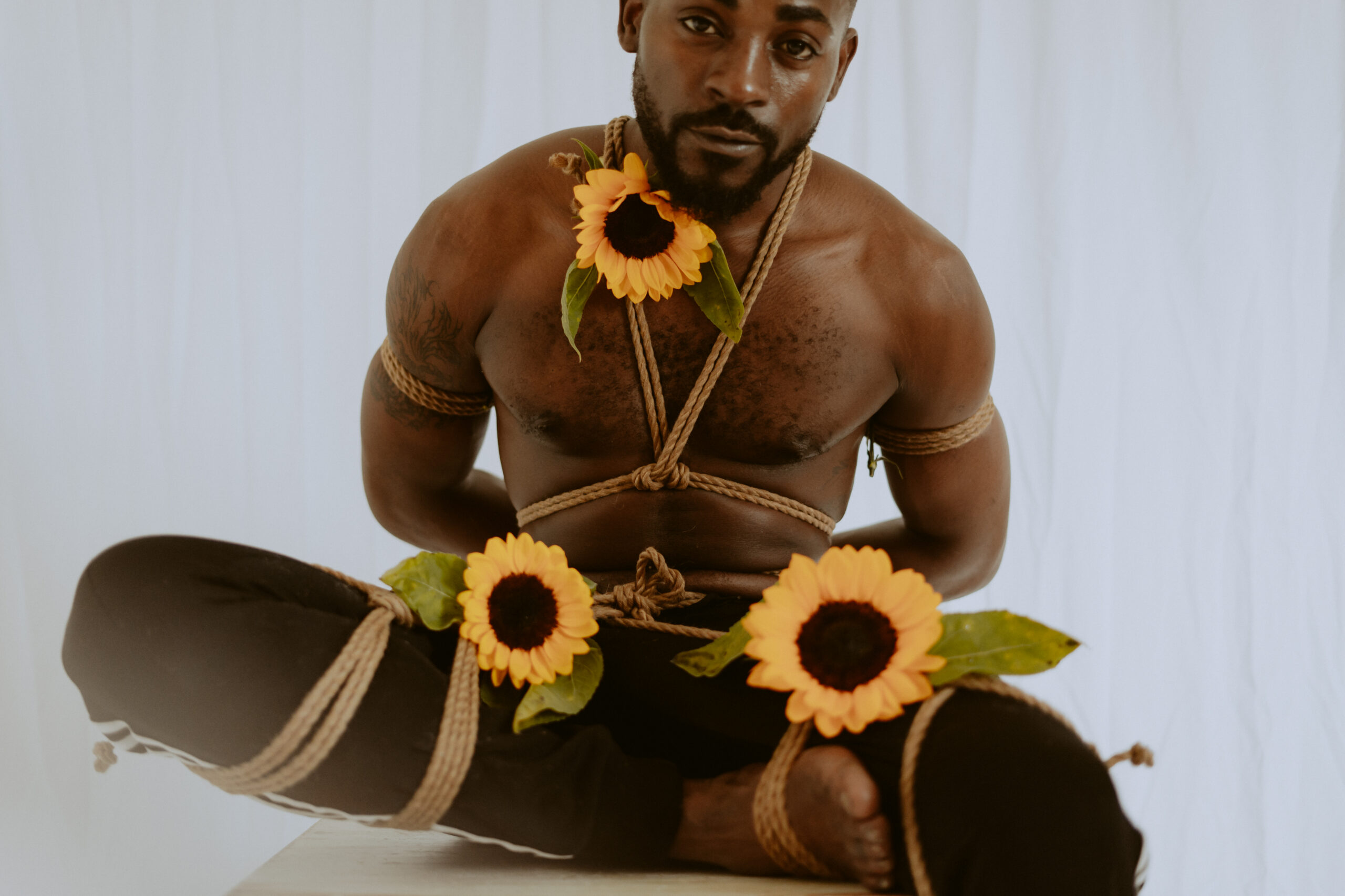 Intimate shibari session