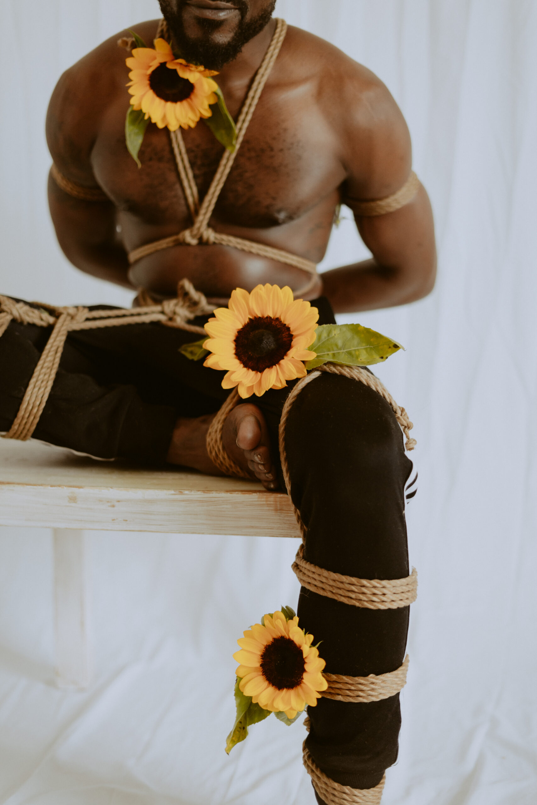 Intimate shibari session