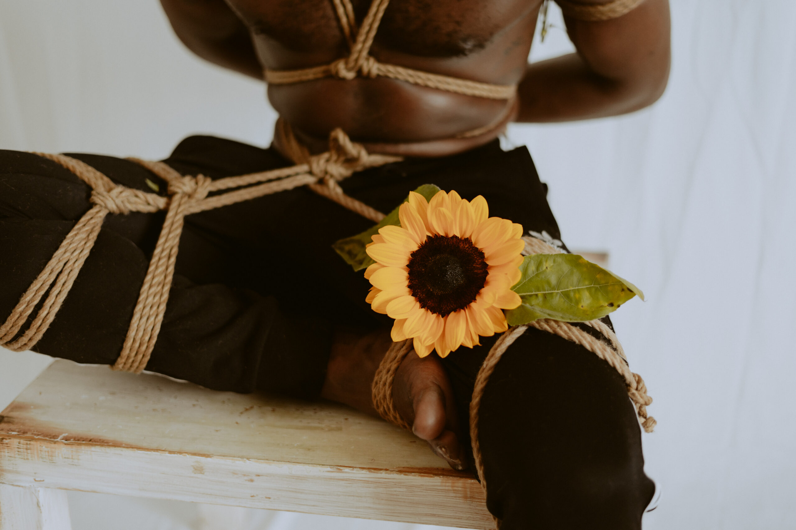 Intimate shibari session