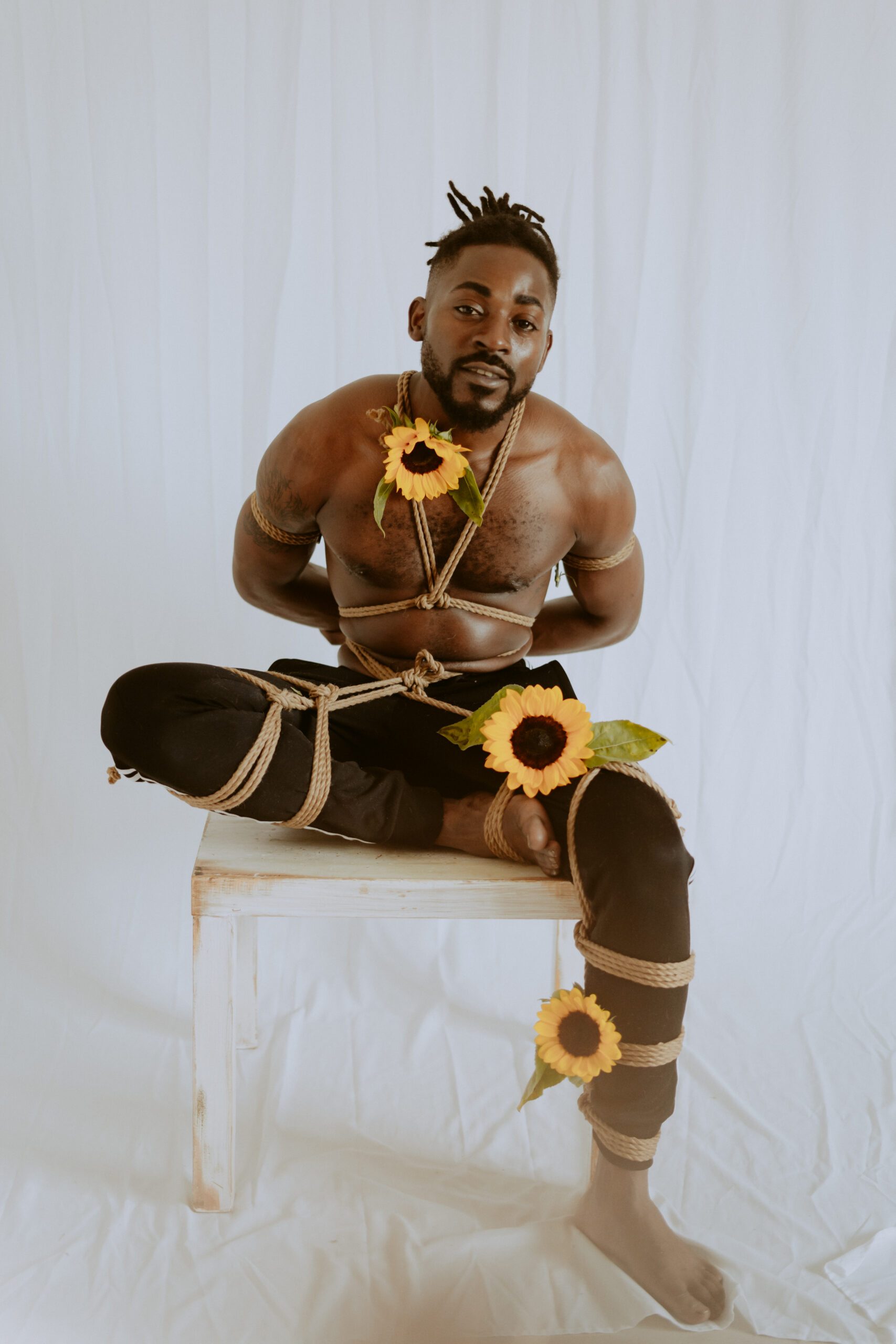 Intimate shibari session