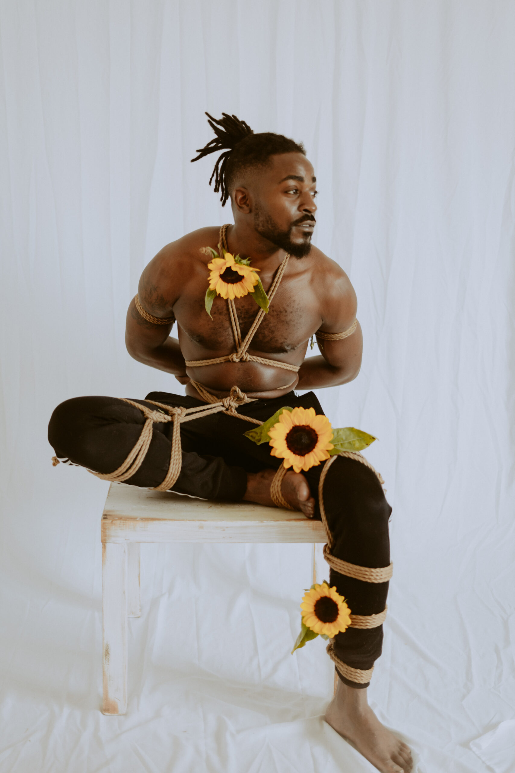 Intimate shibari session